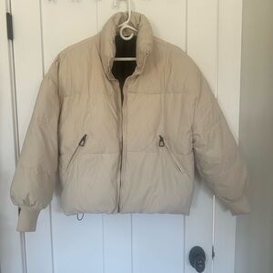 Women's Cream Puffer Jacket